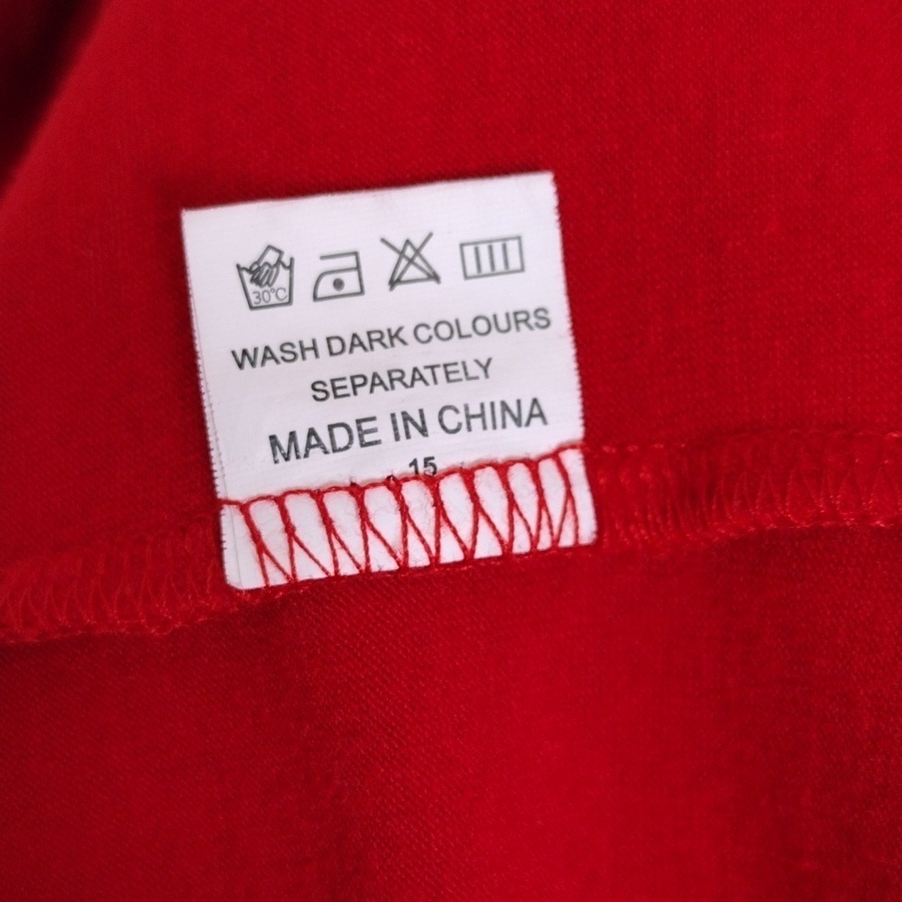 Pretty Garden Red Sweater Long sleeve cotton blend Size Small - Picture 7 of 8